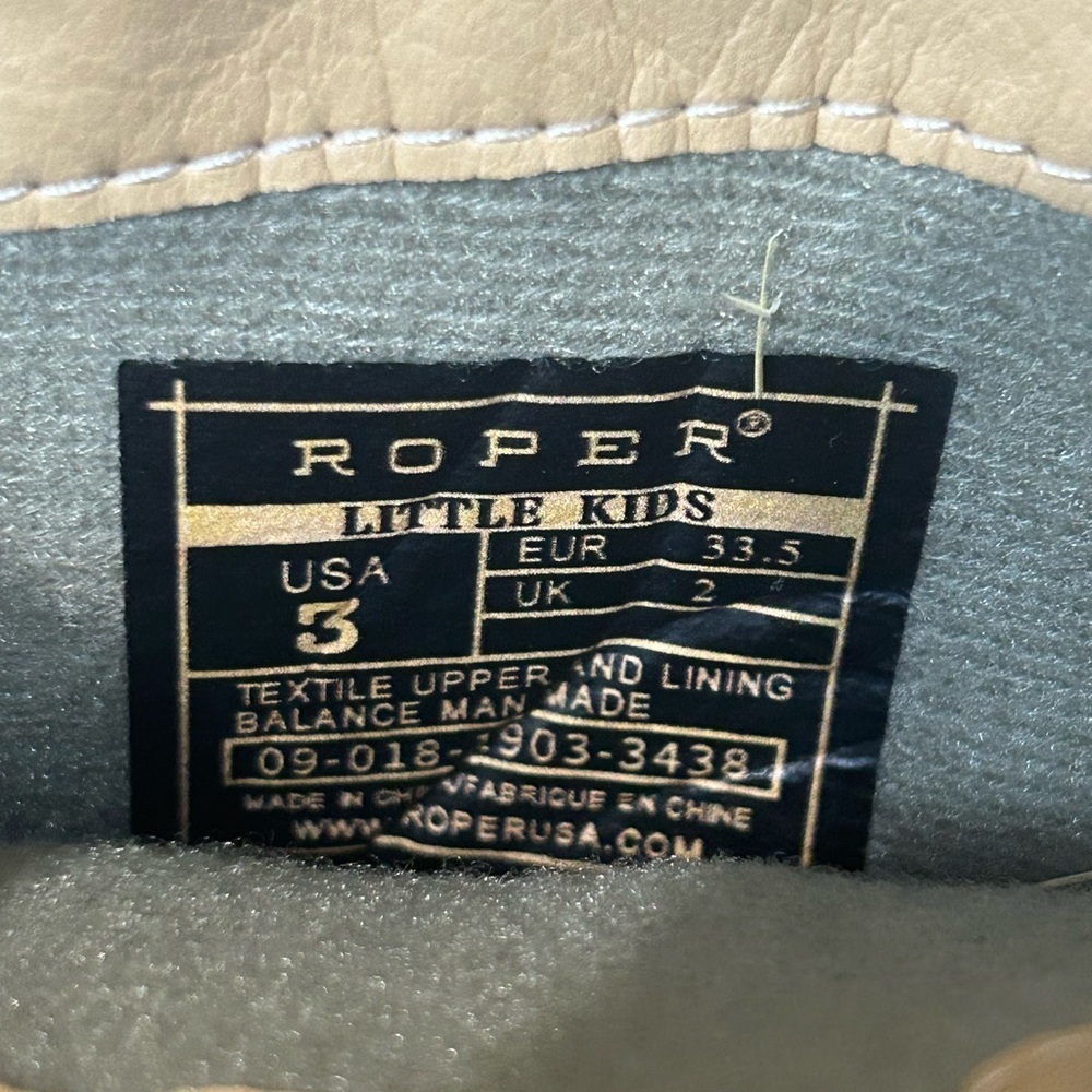 LITTLE GIRLS COGNAC FAUX LEATHER SQUARE TOE - Picture 5 of 7